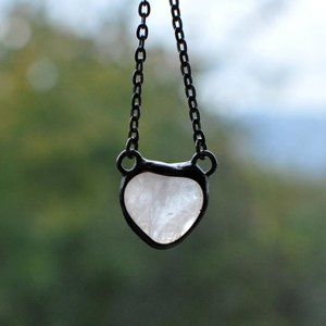Beautiful Heart Quartz Necklace - Unique
